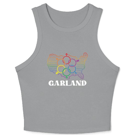 Garland Pride Month Pride Flag LGBT Community LGBT Crop Tank Top