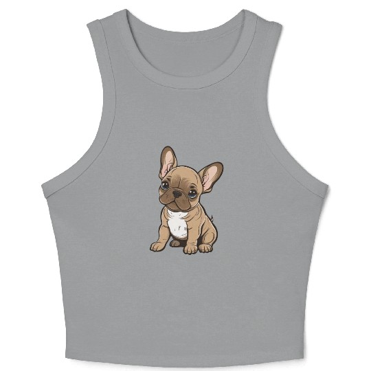 French Bulldog Crop Tank Top