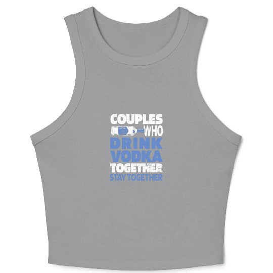Vodka Couple Crop Tank Top