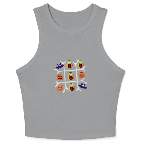 Tic Tac Toe Vampire Wins Crop Tank Top