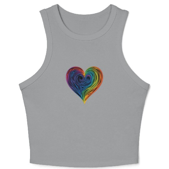 Pride & Joy: Rainbow Heart, Embracing LGBT Love & Crop Tank Top