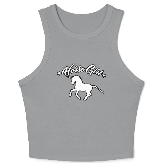 Horse Girl Crop Tank Top Horse Lovers Gift Equestrian