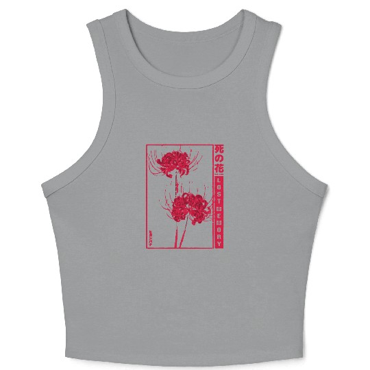 Lost Memory - red spider lily Crop Tank Top