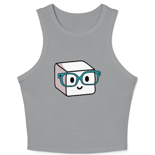 Sugar Sugar Cube Nerd Glasses Crop Tank Top