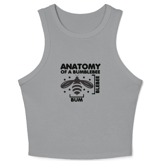 Anatomy of a Bumblebee Bee Lover Gift Crop Tank Top