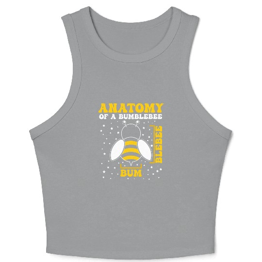 Anatomy of a Bumblebee Bee Lover Gift Crop Tank Top