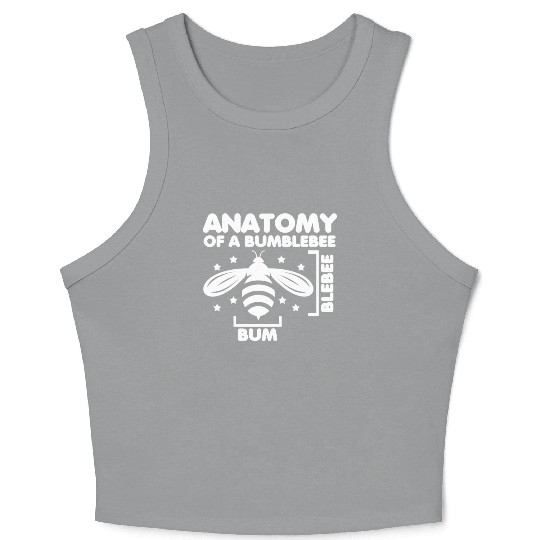 Anatomy of a Bumblebee Bee Lover Gift Crop Tank Top