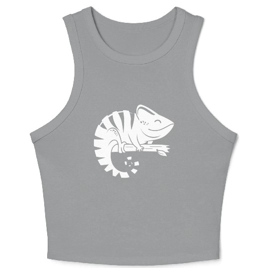 Chubby Iguana Happy Lizard Lover Crop Tank Top