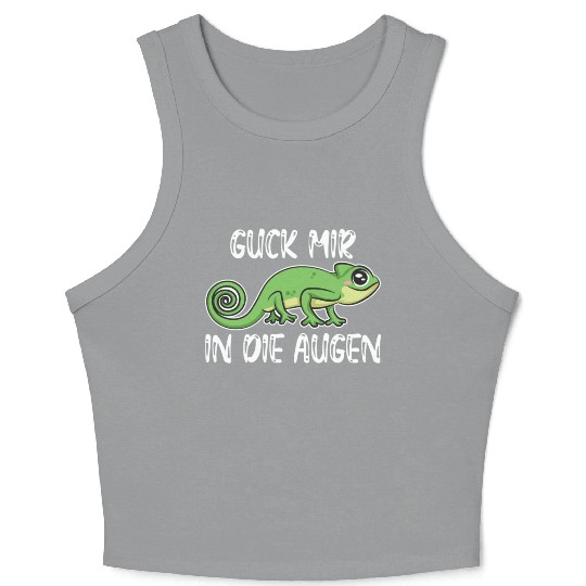 Cute chameleon animal lover Crop Tank Top