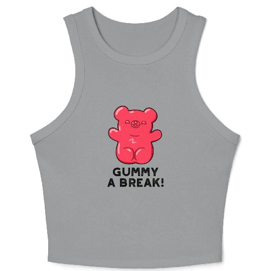 Gummy A Bread Cute Candy Crop Tank Top