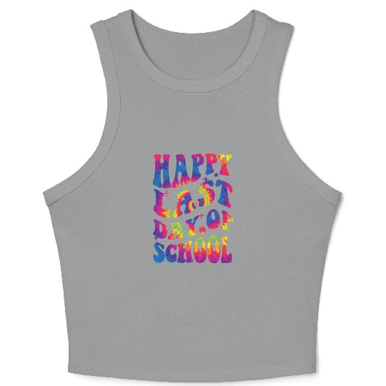 happy last day of school Teacher Women friend Gift Crop Tank Top