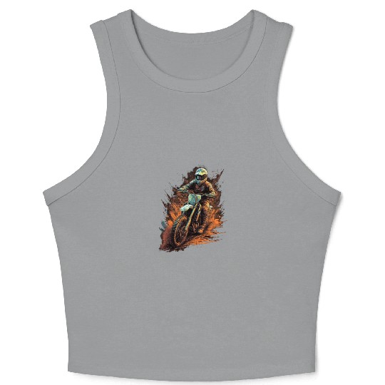 Dirt Bike Offroad Riding Motocross Biker Crop Tank Top