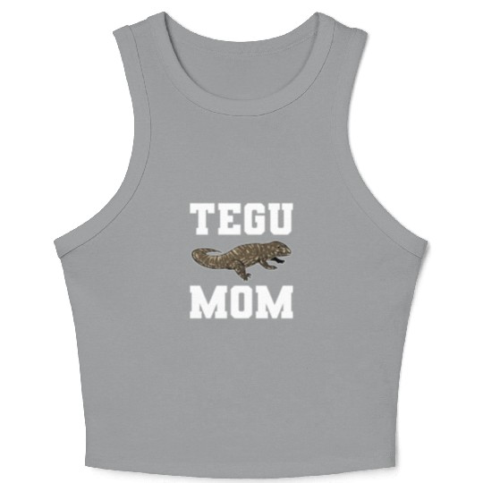 Tegu Mom Lizard Lover Reptile Keeper Animal Lover Crop Tank Top