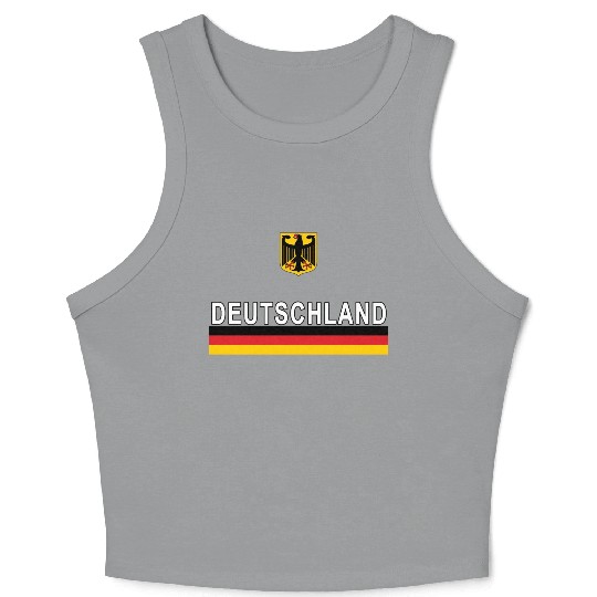 Deutschland Flag And Emblem Germany Crop Tank Top