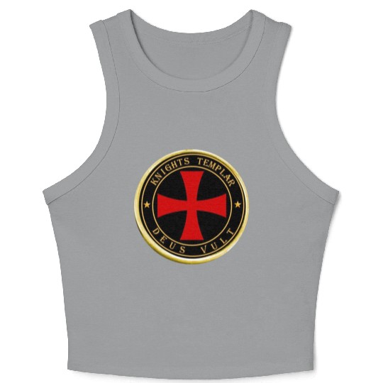 Knights Templar Deus Vult Crop Tank Top