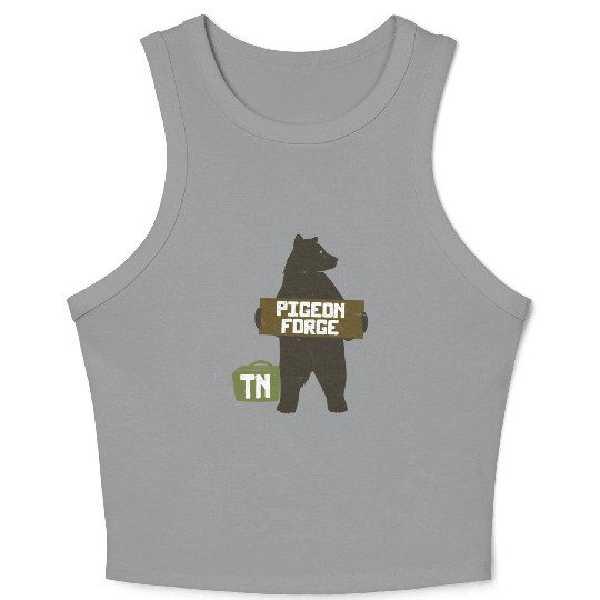 Pigeon Forge Tennessee Great Smoky Mountains Bear Crop Tank Top