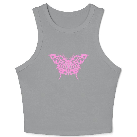 Dark Butterfly Crop Tank Top