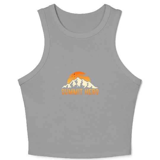 Summit Hero Climbers Mountaineering Mountain Guide Crop Tank Top