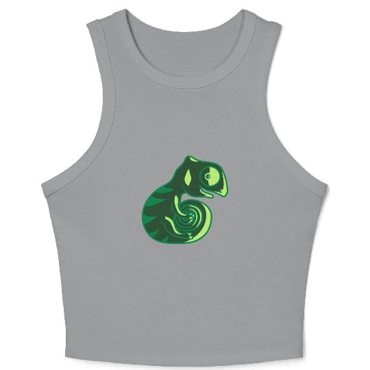 chameleon lizard bunny sweet Crop Tank Top