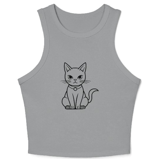 Cat Kitten Feline Meow Crop Tank Top