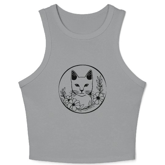 Cat Kitten Feline Meow Crop Tank Top
