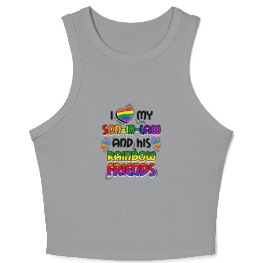 I Love My Son In Law And His Rainbow Friends LGBT Crop Tank Top
