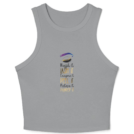 Cute Licensed Esthetician Skincare Crop Tank Top