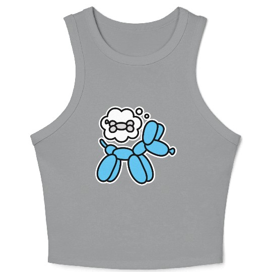 Balloon dog and bone Balloon artist Balloon animal Crop Tank Top