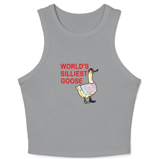 World's Silliest Goose Crop Tank Top