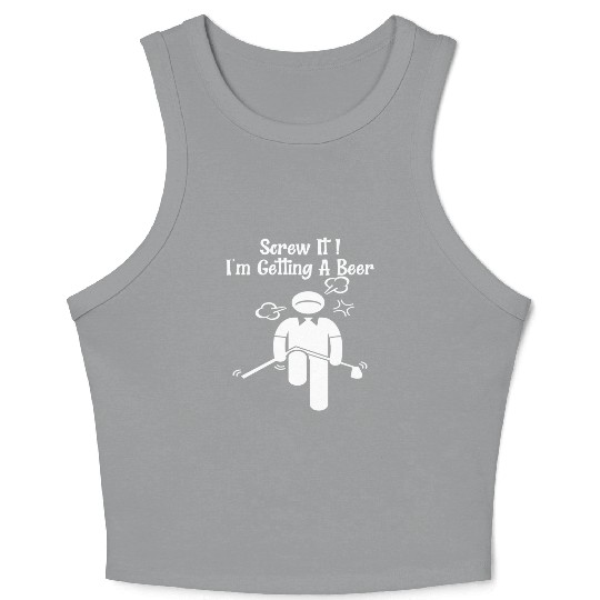 Golf Beer Golfer Father Day Mother Day Crop Tank Top