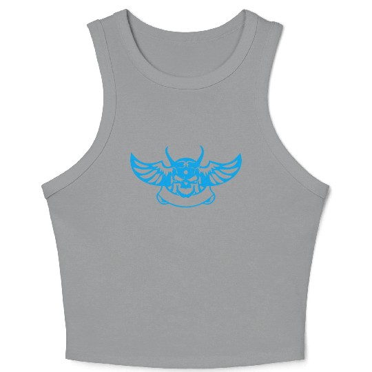 angry bird skull Crop Tank Top