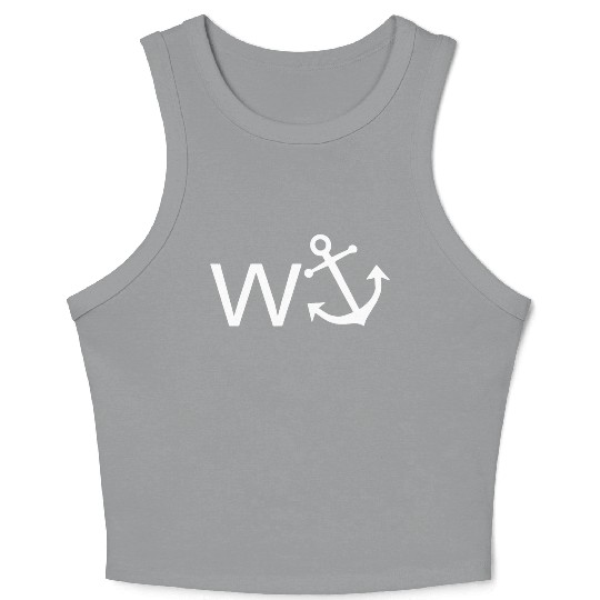 W Anchor Wanker Jerk Slang Crop Tank Top