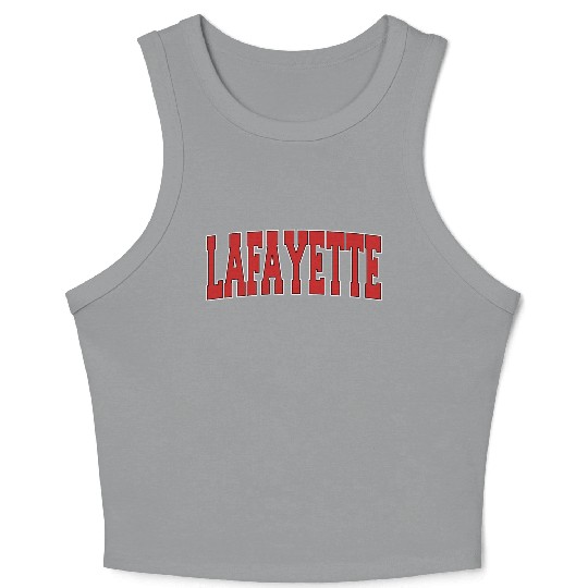 Lafayette La Louisiana Varsity Style Usa Sports Crop Tank Top