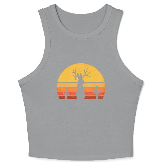 Eighties Jackalope Cryptid Rabbit Crop Tank Top
