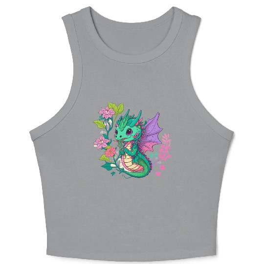 dragon Hello Spring Happiness Time 1 Crop Tank Top