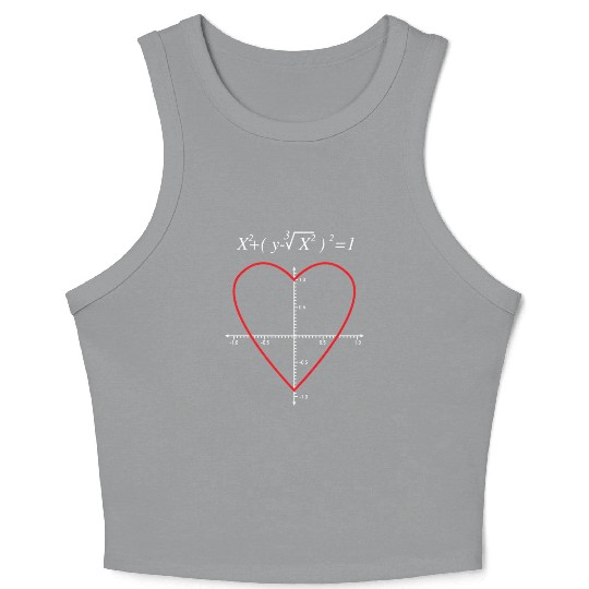 Love Math Heart X Axis Y Axis Graph Equation Crop Tank Top