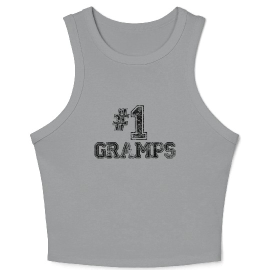 1 Gramps Number One Sports Father'S Day Crop Tank Top