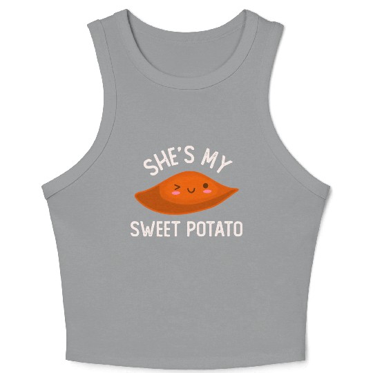 She'S My Sweet Potato I Yam Thanksgiving Crop Tank Top