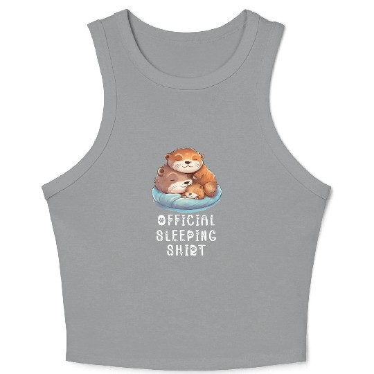 Official sleeping pajama Crop Tank Top sea otter