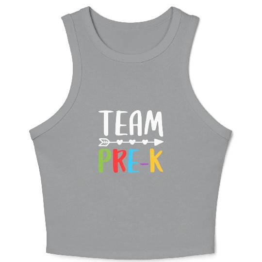 Team Pre-K Teacher Back To School Crop Tank Top