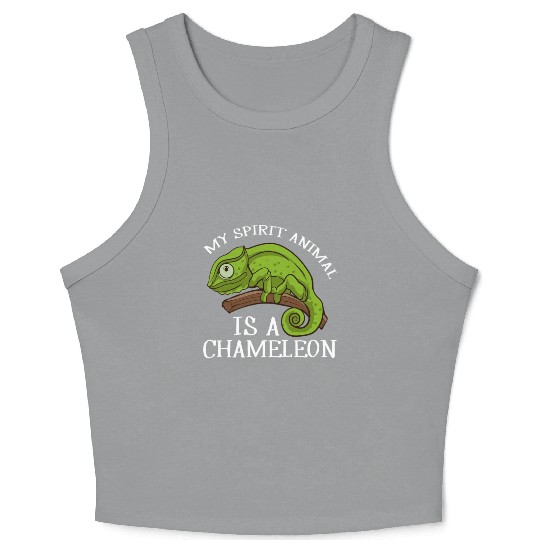 My Spirit Animal Is A Chameleon Lizard Chameleon Crop Tank Top