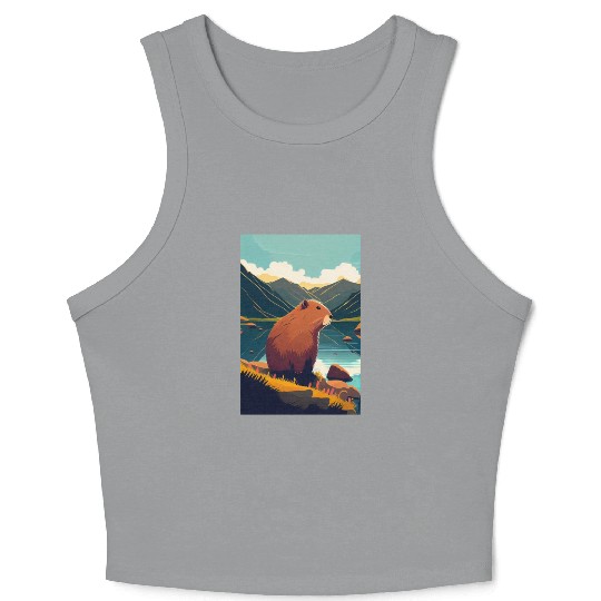 Capybara Nature Capibara Crop Tank Top