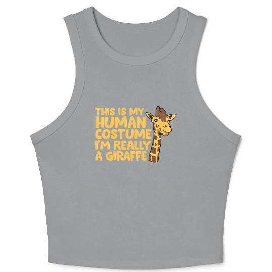 Giraffe Giraffe I'M Really A Giraffe Crop Tank Top