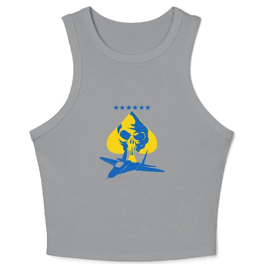 The Ghost Of Kyiv Kiev Ukraine Ace Fighter Pilot Crop Tank Top