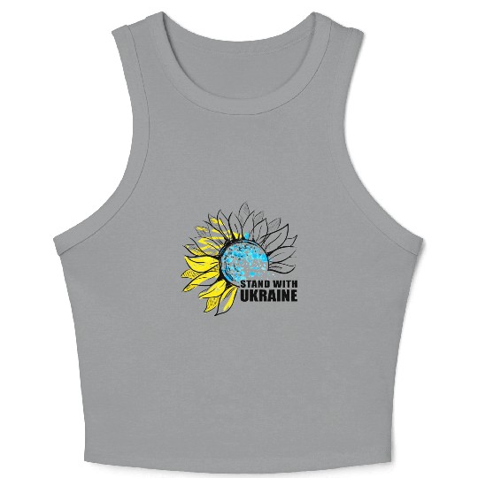 Sunflower Ukrainian Flag I Stand With Ukraine Ukra Crop Tank Top