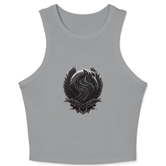 Horseshoe and Horse Crop Tank Top