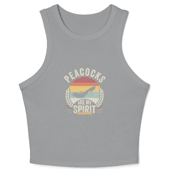 PeacocAre My Spirit Animal Peacock Crop Tank Top