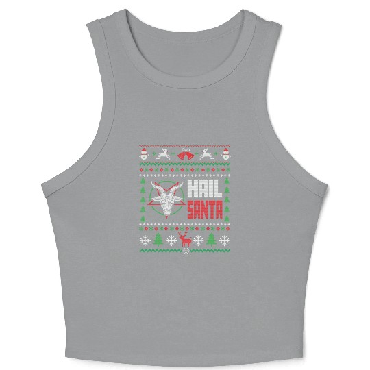 Hail Santa Ugly Crop Tank Top