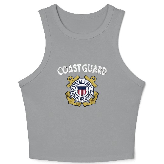Proud Coast Guard Military Pride Crop Tank Top