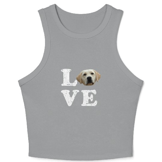 I Love My Yellow Lab Labrador Retriever Dog Crop Tank Top